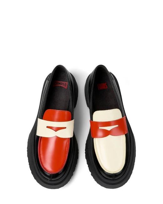 Camper Red Walden Twins Mismatched Penny Loafer