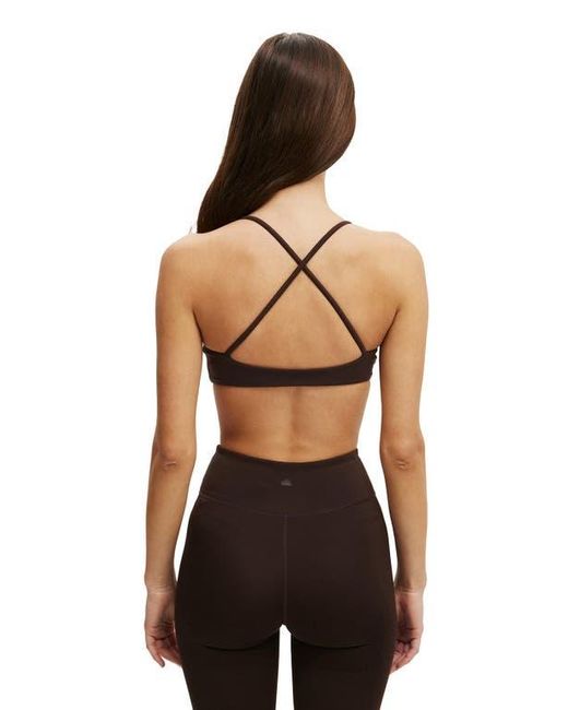 Cotton On Brown Active Ultra Soft Minimal Strappy Crop