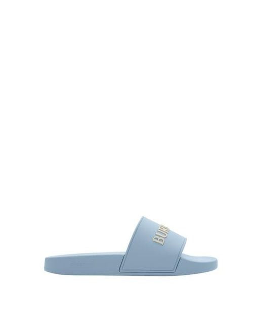 Burberry Blue Logo Slides