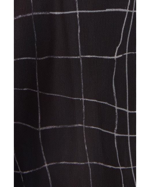 Acne Black Elway Suit Trompe L'Oeil Print Long Sleeve Mesh T-Shirt for men