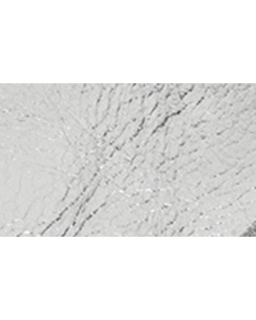 Zadig & Voltaire Gray Sunny Pass Metallic Leather Card Case