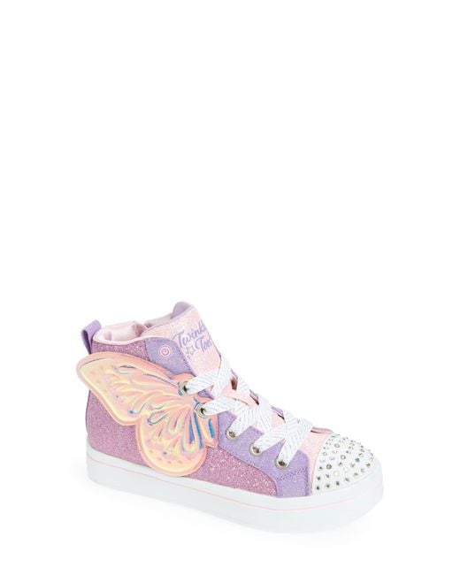 Skechers Pink Twinkle Toes® Twi-lites 2.0 Butterfly Wishes Light-up High Top Sneaker