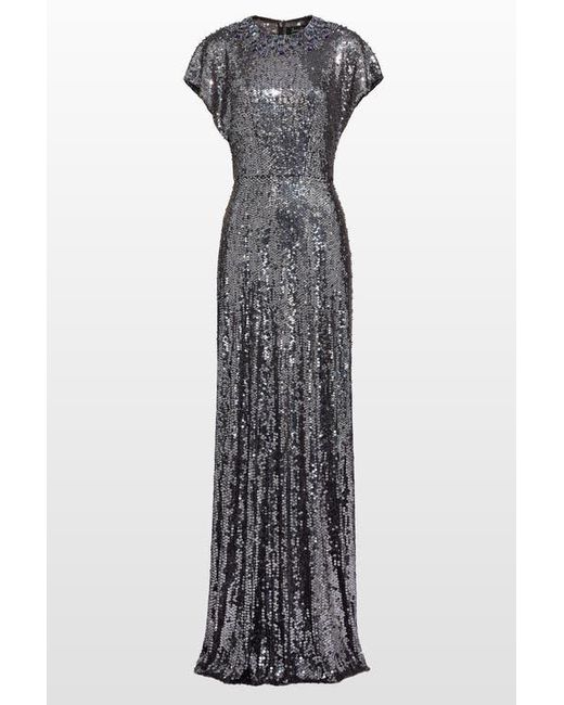 Jenny Packham Gray Odisha Sequinned Gown