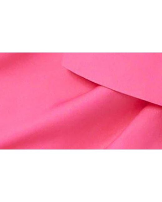 Elliatt Pink Convergence Ruffle One-shoulder Sheath Minidress