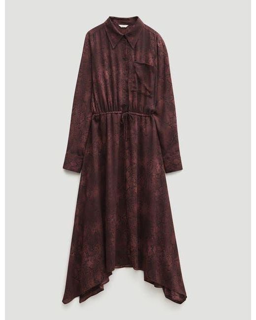 Hush Chiffon Hanky Hem Maxi Dress in Brown | Lyst