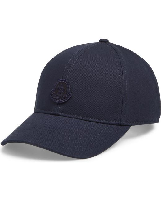 Moncler Blue Embroidered Logo Patch Adjustable Baseball Cap