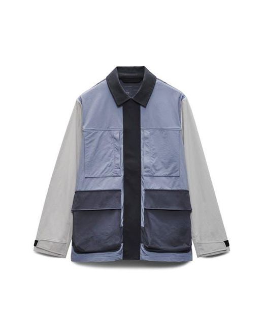 Rag & Bone Blue Pace Colorblock Chore Jacket for men