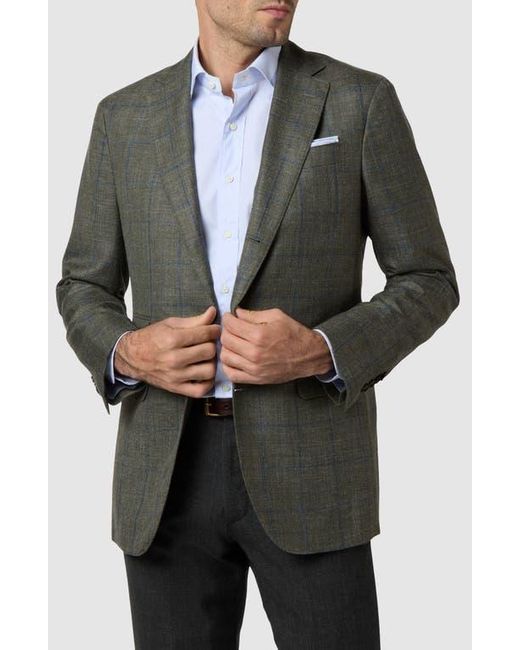 Sid Mashburn Gray Virgil No. 2 Windowpane Check Wool & Silk Blend Sport Coat for men