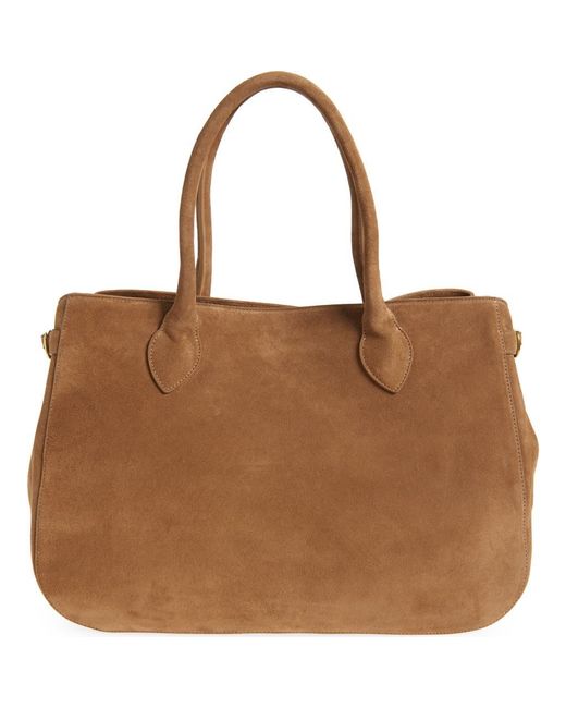Reformation Brown Large Patrizia Suede Satchel