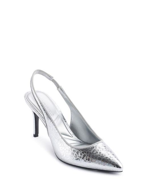 Karl Lagerfeld White Rosalyn Slingback Pointed Toe Pump