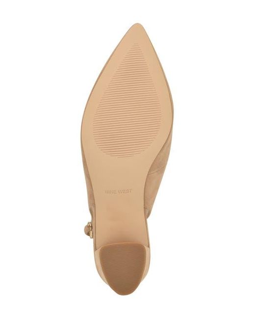 Nine West Natural Kamsee Slingback Pointed Toe Pump