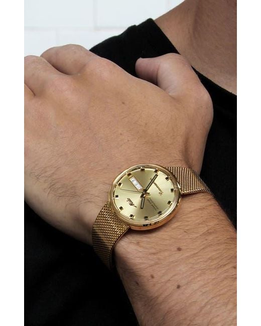 MIDO Metallic Commander Automatic Mesh Strap Watch, 37Mm