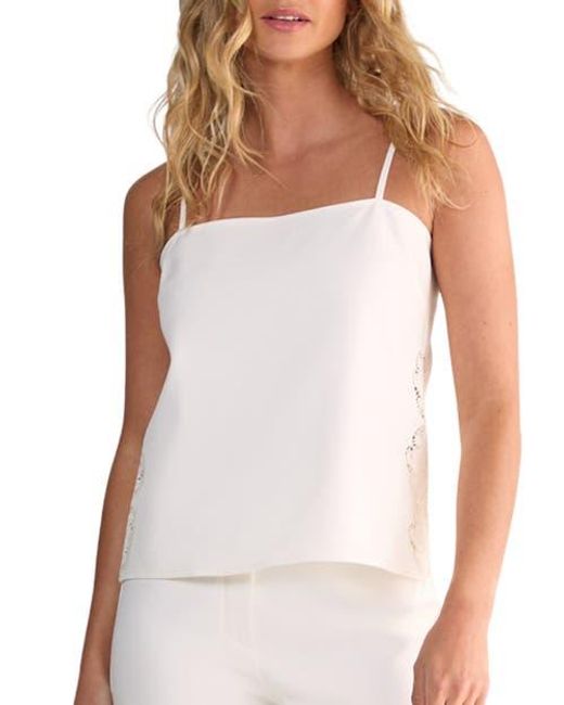 Nasty Gal White Tailored Cutwork Side Strappy Top