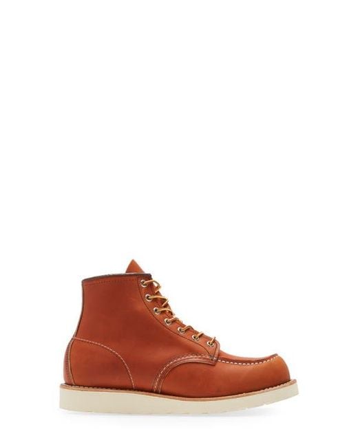 Red Wing Brown 6 Inch Moc Toe Boot for men