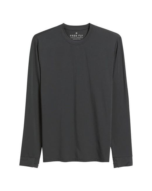 Free Fly Gray Elevate Long Sleeve Performance Top for men
