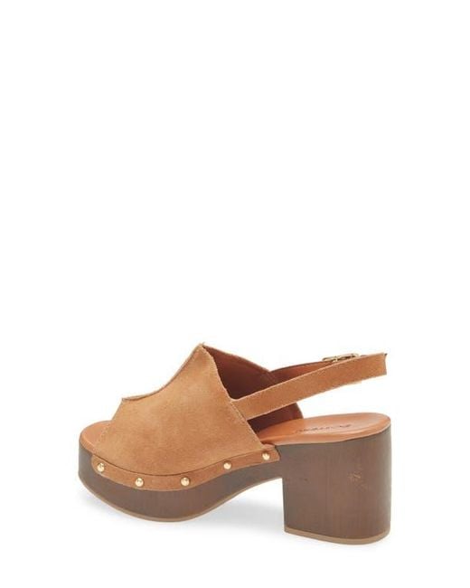 BOTTER Brown Slingback Peep Toe Platform Sandal