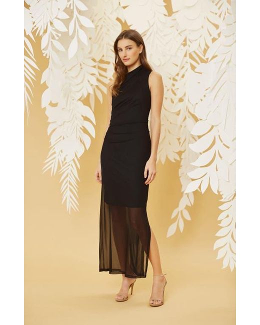 DONNA MORGAN FOR MAGGY Sleeveless Mesh Midi Dress in Black Lyst