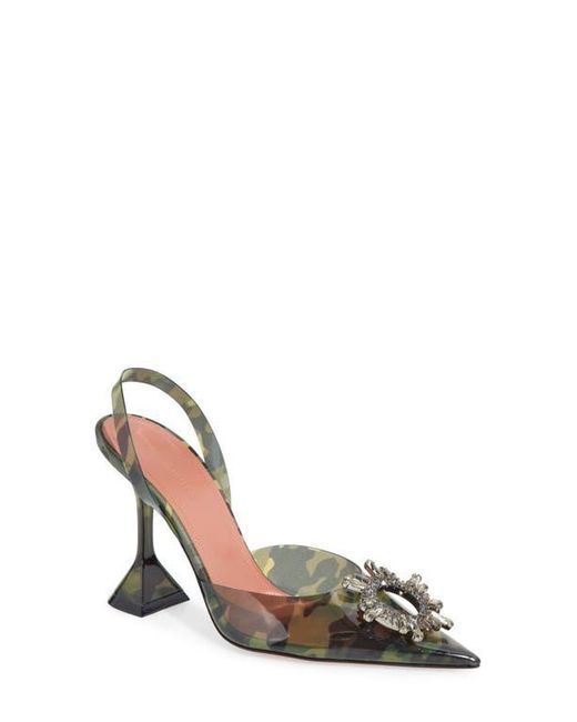 AMINA MUADDI Multicolor Begum Crystal Pointed Toe Slingback Pump