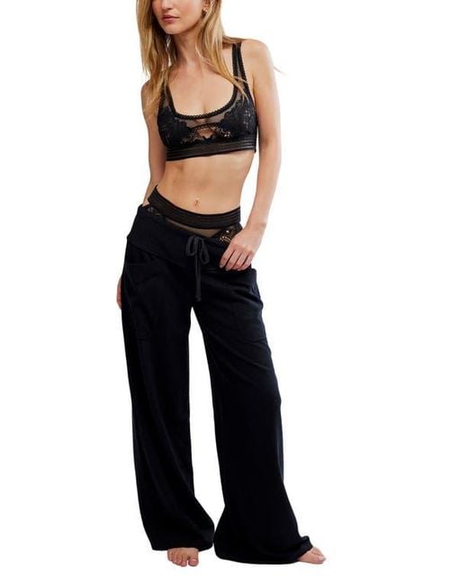 Free People Blue Staycation Lounge Pants