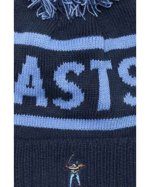 EASTSIDE GOLF Blue Pom Pom Beanie for men