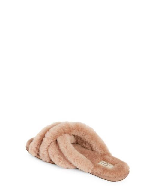 Ugg Pink Scuffita Genuine Shearling Slide Slipper