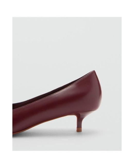 Mango Red Kitten Heel Pump