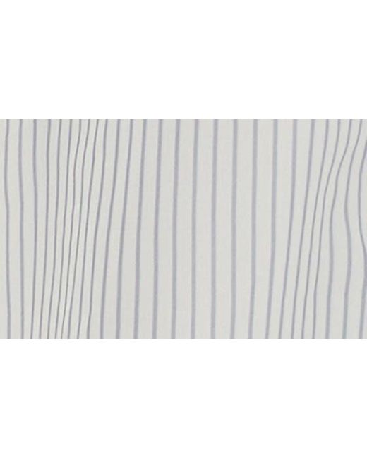 Staud White Stripe Short Sleeve Maxi Shirtdress