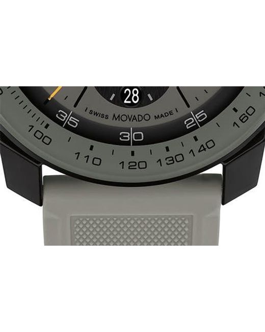 Movado Gray Bold Tr90 Chronograph Silicone Strap Watch, 43.5Mm for men