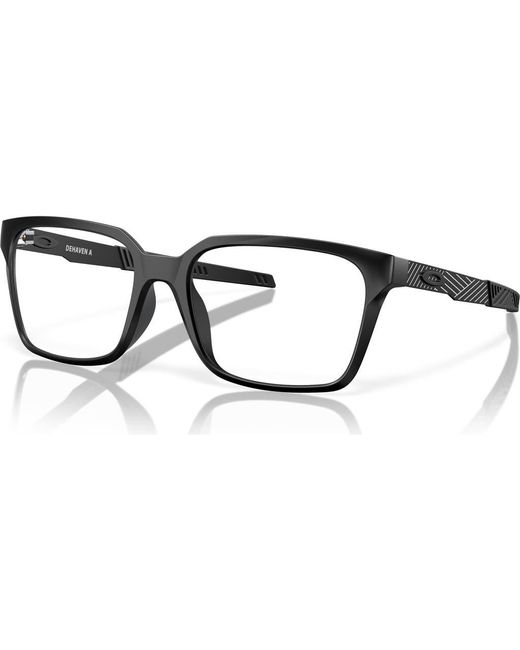 Oakley Black 55Mm Rectangle Optical Glasses for men