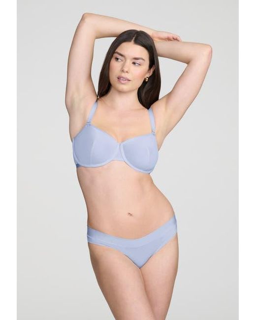 CUUP Blue The Balconette Mesh Underwire Bra