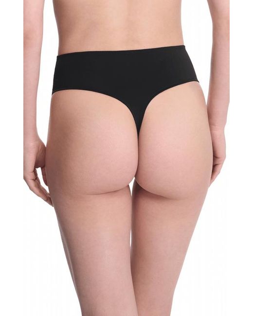 Natori Black Harmony High Rise Lace Thong