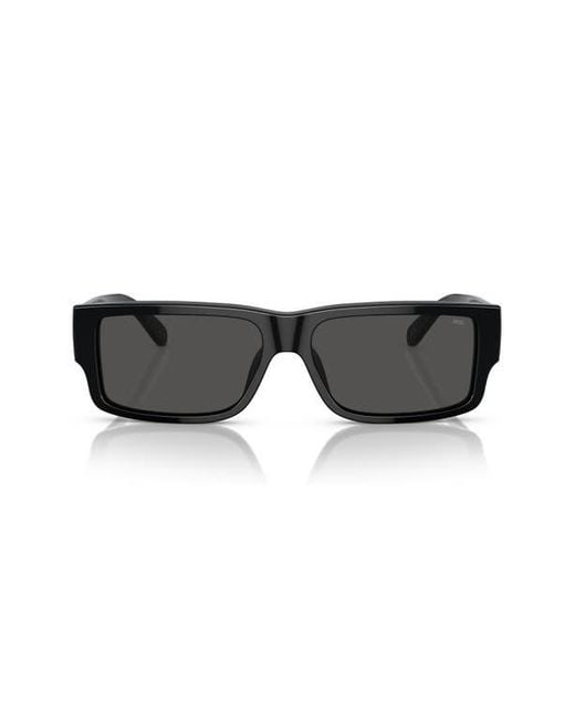 DIESEL Black Geck-D 57Mm Rectangular Sunglasses for men
