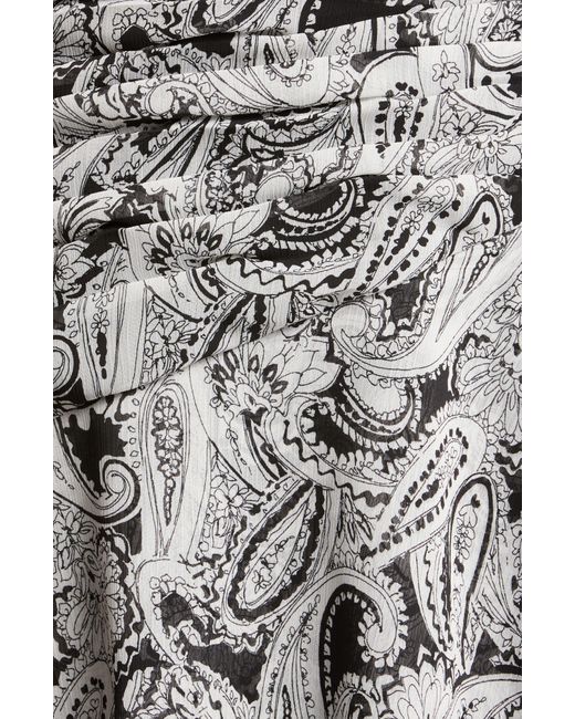 Tahari Multicolor Print Ruched Maxi Dress