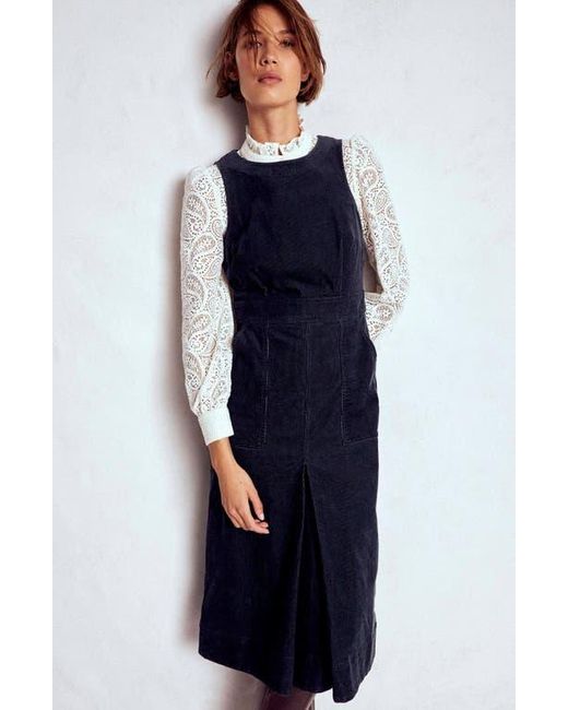 Boden Blue Ula Sleeveless Corduroy Midi Dress