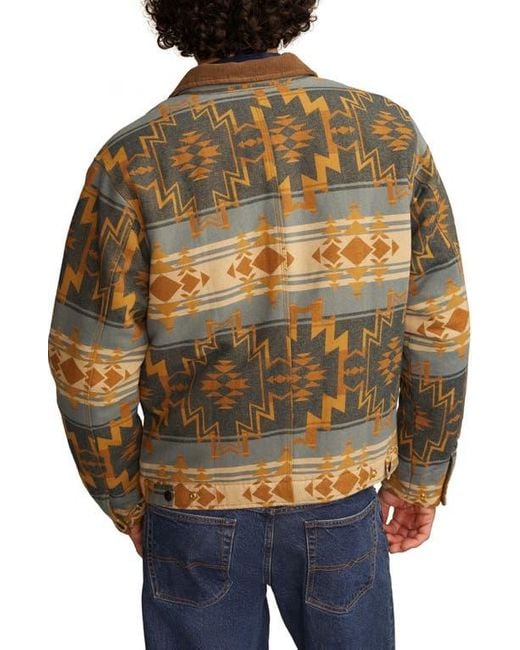 Lucky Brand Multicolor Blanket Jacquard Cotton Zip-Up Jacket for men