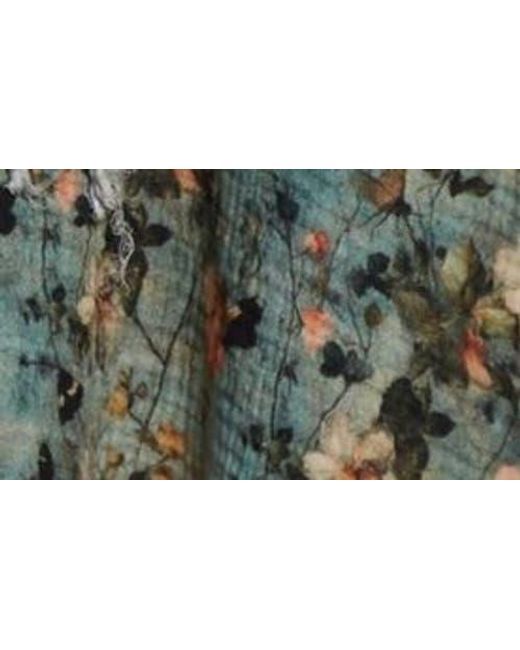 R13 Multicolor Shredded Seam Ruffle Button-Up Shirt