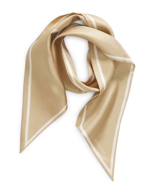 Vince Natural Stripe Silk Twilly Scarf