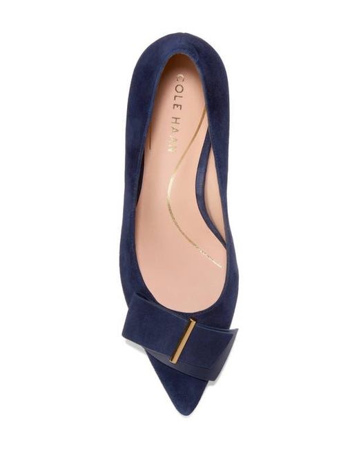 Cole Haan Blue Felicia Bow Pointed Toe Pump