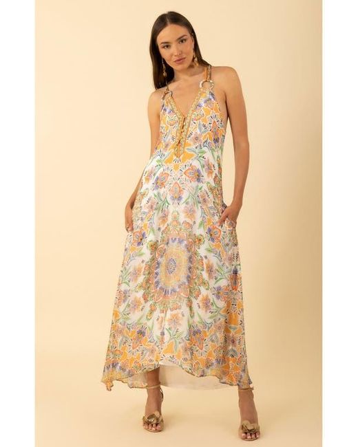 Hale Bob Natural Rival Chiffon Dress