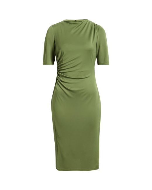 Anne Klein Green Ruched Body-Con Dress