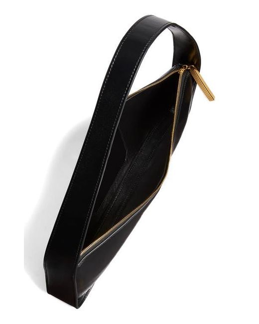 Khaite Black Lori Baguette Leather Shoulder Bag