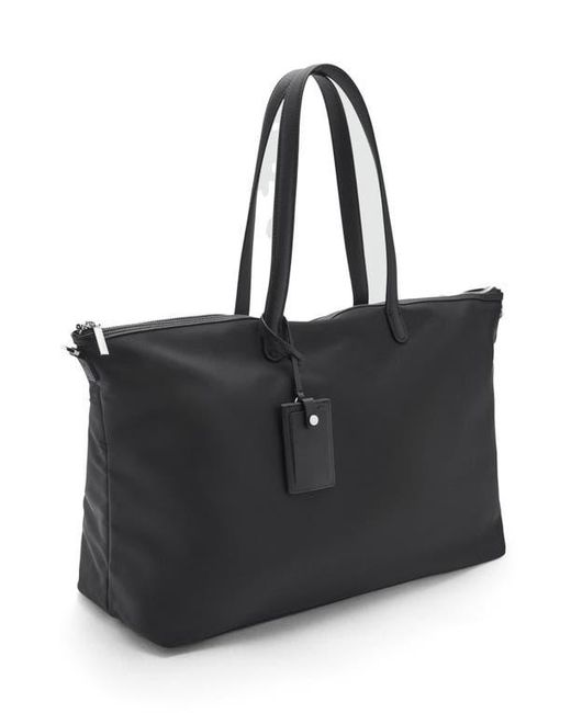 Mango Black Large Nylon Shopper Tote