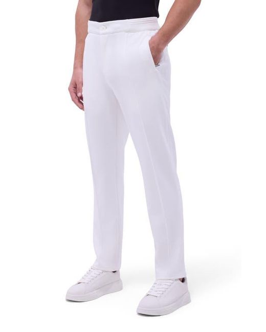 Bugatchi White Soft Touch Pintuck Pants for men