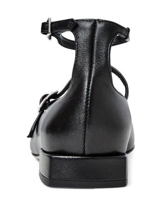 Bruno Magli Black Petra Ankle Strap Mary Jane Flat