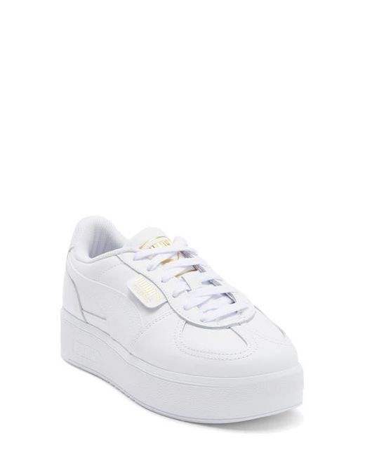 PUMA White Palermo Elevata Platform Sneaker