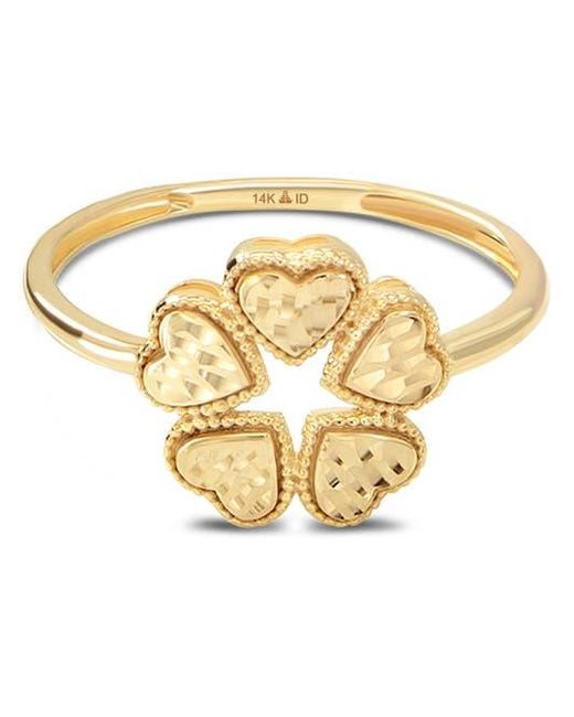 DEVATA Metallic Clover Heart Ring