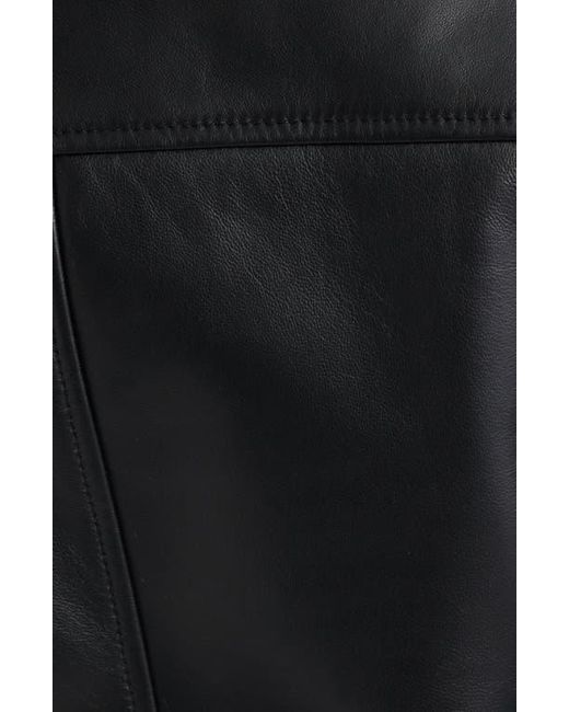 Frye Black Classic Leather Bomber Jacket
