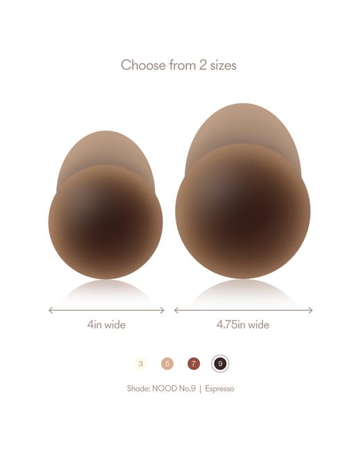 NOOD Brown No-show Extra Lift Reusable Nipple Covers