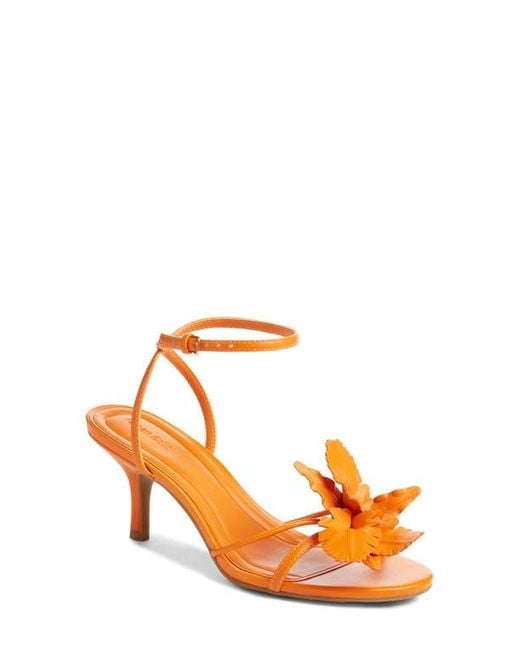 Open Edit Orange Zuri Ankle Strap Sandal