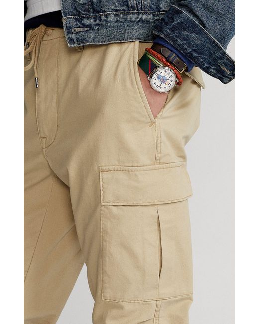Polo Ralph Lauren Natural Stretch Cotton Cargo Pants for men